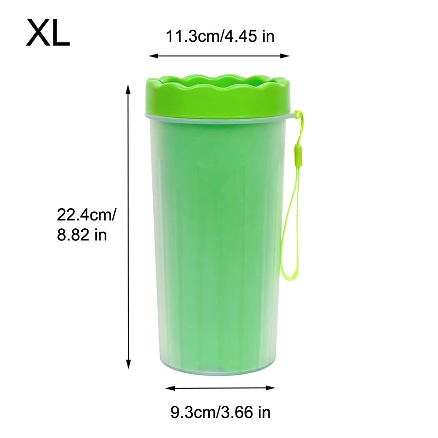 1Pc Pet Plastic Foot Wash Cup S L XL Large size silicone brush Dog cat clean foot mud removable cleaning Foot