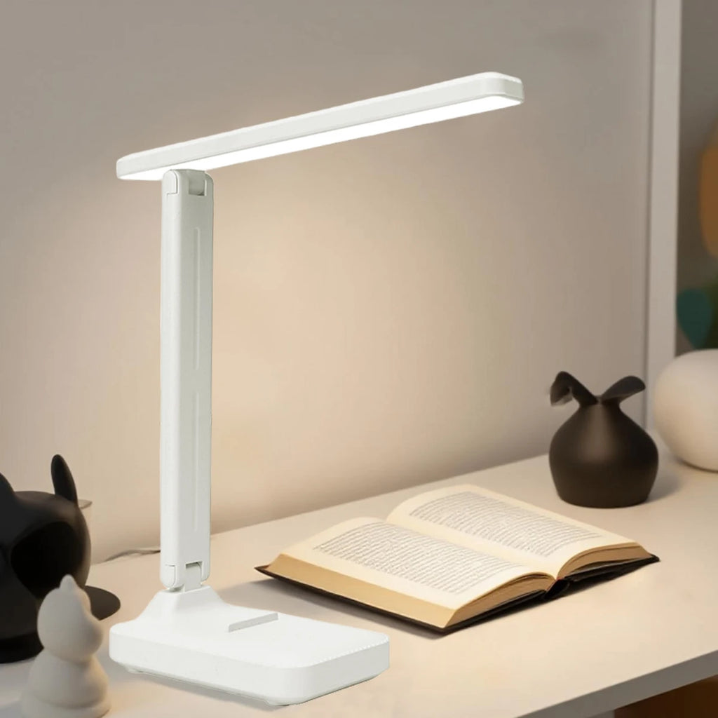 LED desk lamp eye protection touch dimmable LED reading lamp student dormitory bedroom reading USB plug-in study office desk lam